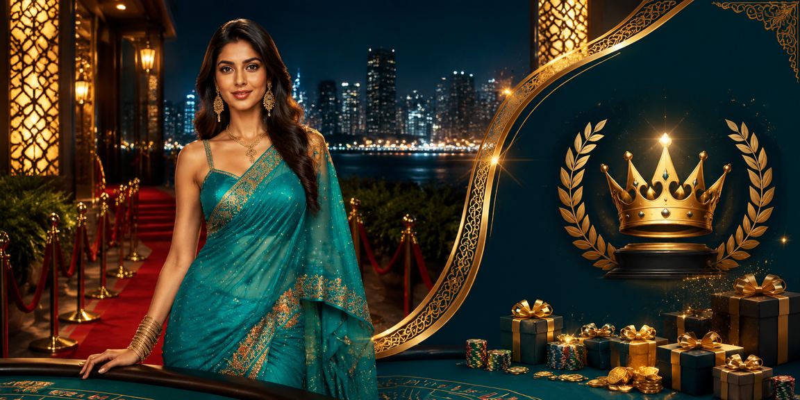 Mumbai Bandra VIP lounge with players wearing sarees enjoying casino bonuses